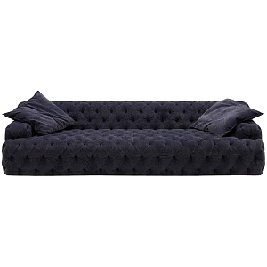 Трехместный диван темно-синий Campion Deep Blue Sofa