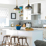 Подвесной светильник с круглым белым плафоном в индустриальном стиле Feiss варинант исполнения - 8 | Loft Concept в Самаре