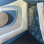 Арт-объект ручной работы Blue Abstraction из 4-х панелей варинант исполнения - 2 | Loft Concept в Самаре