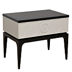 Тумбочка прикроватная с ящиком черно-серого цвета Noble Nightstand варинант исполнения - 1 | Loft Concept в Самаре