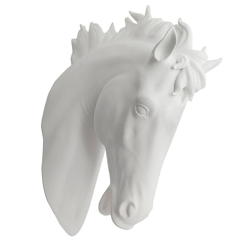 Аксессуар на стену Horse Head Hanging Bisc. Белый Черный Аксессуар на стену Horse Head Hanging Bisc. Белый Черный в Самаре | Loft Concept