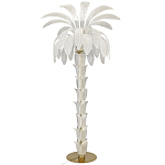 Торшер Glass Decorated Palm Floor Lamp White Листья Пальмы  варинант исполнения - 4 | Loft Concept в Самаре
