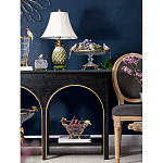 Чаша из прозрачного стекла на бронзовых ножках с фигурками попугаев Eden Garden варинант исполнения - 4 | Loft Concept в Самаре