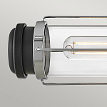 Бра для ванных комнат горизонтальное с 2-мя прозрачным цилиндрическим плафонами на круглом основании Hinkley варинант исполнения - 6 | Loft Concept в Самаре