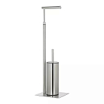 Держатель для туалетной бумаги с ершиком Chrome Bathroom Accessory варинант исполнения - 2 | Loft Concept в Самаре