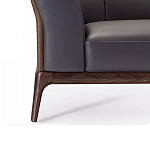 Диван двухместный c каркасом из массива дерева Double Sofa Made of Walnut Wood варинант исполнения - 3 | Loft Concept в Самаре