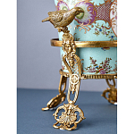 Ваза из голубого фарфора с рисунком птиц и цветов и декоративными элементами Blue Garden варинант исполнения - 10 | Loft Concept в Самаре