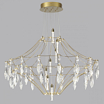 Люстра подвесная из металла с прозрачными подвесками из хрусталя Quasar 93 варинант исполнения - 6 | Loft Concept в Самаре