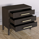 Тумба Primo  с тремя ящиками шпон темный орех варинант исполнения - 3 | Loft Concept в Самаре