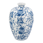 Ваза фарфоровая с узким горлышком и синими цветочными мотивами Independence варинант исполнения - 1 | Loft Concept в Самаре