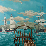 Обои ручная роспись Nantucket Crossing Brandt colourway on scenic paper варинант исполнения - 3 | Loft Concept в Самаре