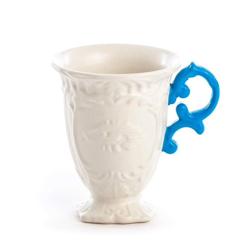 Кружка Seletti I-Mug Blue Белый Голубой Кружка Seletti I-Mug Blue Белый Голубой в Самаре | Loft Concept