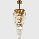 Многоярусная люстра с прямоугольными хрустальными подвесками Allard Crystal Chandelier варинант исполнения - 3 | Loft Concept в Самаре