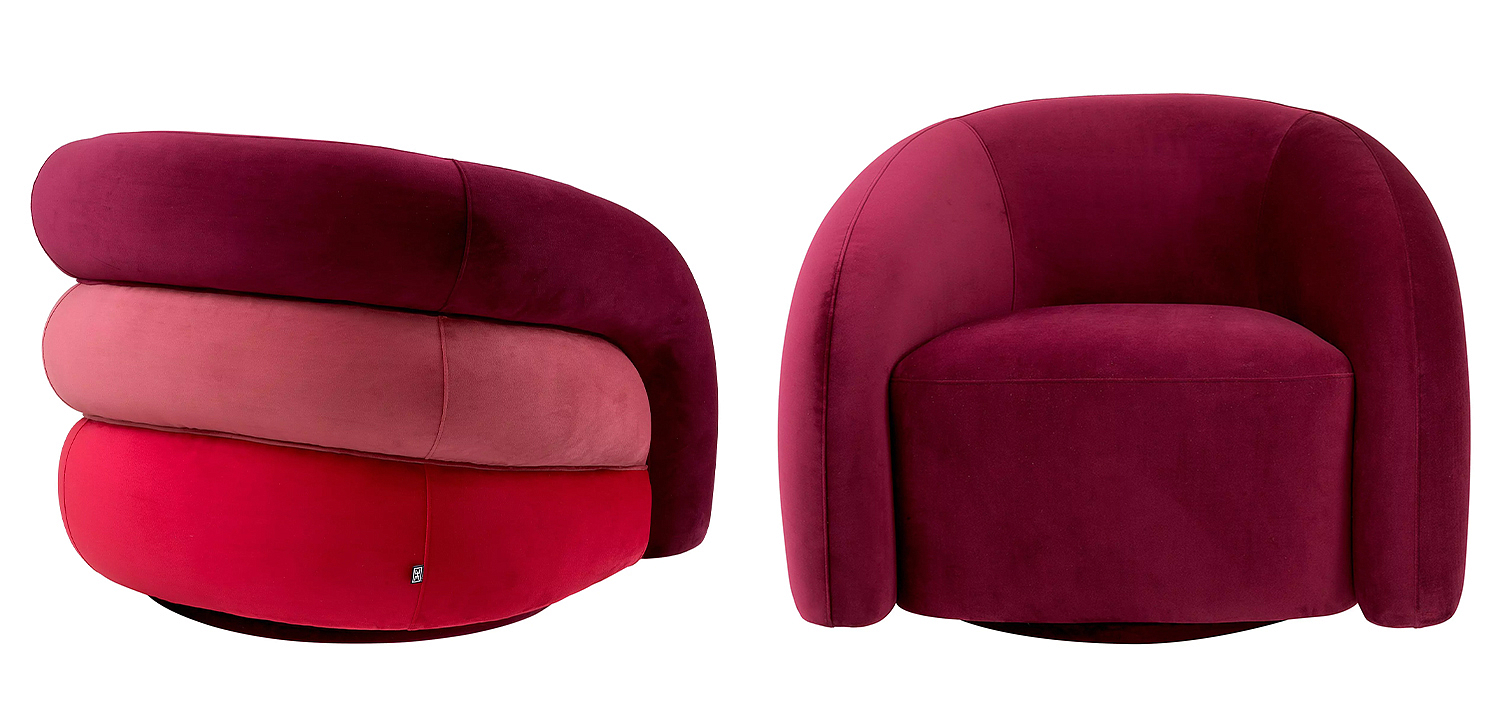 Кресло Eichholtz Chair Novelle Bordeaux Red Velvet Кресло Eichholtz Chair Novelle Bordeaux Red Velvet - Loft-Concept в Самаре