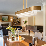 Люстра подвесная прямоугольная цвета латунь Kichler варинант исполнения - 6 | Loft Concept в Самаре