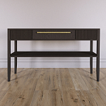 Дизайнерская Консоль с полкой и ящиком Primo Темный орех варинант исполнения - 1 | Loft Concept в Самаре