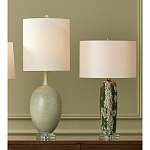 Настольная лампа керамическая с кремовым абажуром Scenic Column варинант исполнения - 6 | Loft Concept в Самаре