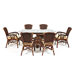 Комплект обеденный из ротанга Eloise grand варинант исполнения - 1 | Loft Concept в Самаре