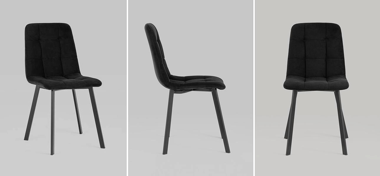 Стул NANCY S Chair Черный Велюр Стул NANCY S Chair Черный Велюр - Loft-Concept в Самаре