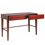 Стол письменный из массива бука с 2-мя ящиками красный Wenge Light варинант исполнения - 3 | Loft Concept в Самаре