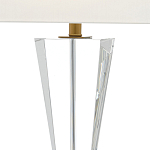 Настольная лампа с прозрачным корпусом и прямоугольным тканевым абажуром Charm and Luxury варинант исполнения - 1 | Loft Concept в Самаре