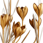 Люстра золотого цвета в виде цветков крокуса Hanging Flowers варинант исполнения - 1 | Loft Concept в Самаре