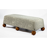 Банкетка Wakonda Gray Zebra с деревянными шариками  варинант исполнения - 1 | Loft Concept в Самаре