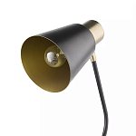 Настольная лампа с наклонным корпусом и подвижным плафоном в сочетании золотистого и чёрного цвета Work Surface Light варинант исполнения - 4 | Loft Concept в Самаре