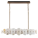 Подвесной светильник с фигурными элементами из белого алебастра Cryptocrystalline Stone варинант исполнения - 1 | Loft Concept в Самаре