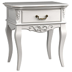 Тумба прикроватная белого цвета из массива бука в стиле прованс White Provence варинант исполнения - 2 | Loft Concept в Самаре