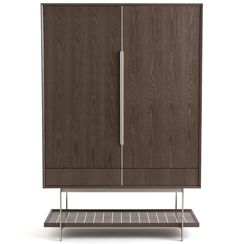 Платяной шкаф из серого дуба Sawada Gray Oak Wardrobe Коричневый Никель Платяной шкаф из серого дуба Sawada Gray Oak Wardrobe Коричневый Никель в Самаре | Loft Concept