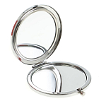 Зеркало карманное двухстороннее круглое из натурального камня Серафинит в подарочной упаковке Silver Stone Mirrors варинант исполнения - 2 | Loft Concept в Самаре