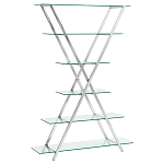 Стеллаж со стеклянными полками на стальном каркасе X-ray варинант исполнения - 1 | Loft Concept в Самаре