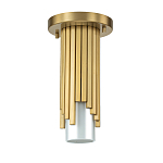 Потолочный светильник латунного цвета с цилиндрическим белым матовым плафоном Elstead Lighting варинант исполнения - 8 | Loft Concept в Самаре