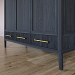 Большой Шкаф Primo Черный дуб с 3 дверьми и 3 выдвижными ящиками варинант исполнения - 6 | Loft Concept в Самаре