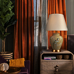 Настольная лампа бежевая с изображением птиц Slip Away варинант исполнения - 5 | Loft Concept в Самаре