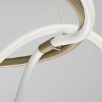 Люстра подвесная круглая золотого цвета с белыми изогнутыми световыми линиями Luke Lampco Tracer Lamp варинант исполнения - 7 | Loft Concept в Самаре