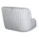 Барный стул со спинкой и подлокотниками на 4-х деревянных ножках Серый Велюр Ava Charm варинант исполнения - 3 | Loft Concept в Самаре