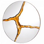 Зеркало кругле с декоративной золотой вставкой Golden Tree варинант исполнения - 1 | Loft Concept в Самаре