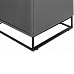 Шкаф-витрина цвета графит с полками и стеклянной дверью Strict Lines варинант исполнения - 5 | Loft Concept в Самаре