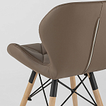 Стул с коричневым сиденьем из экокожи JEROEN варинант исполнения - 6 | Loft Concept в Самаре