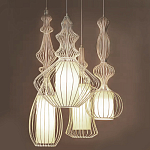 Подвесной светильник Wire Dream Pendant 4 Белый варинант исполнения - 2 | Loft Concept в Самаре