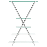 Стеллаж со стеклянными полками на стальном каркасе X-ray варинант исполнения - 2 | Loft Concept в Самаре