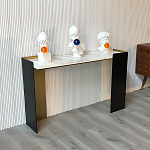 Консоль прямоугольная с основанием чёрного и золотого цвета Wrap варинант исполнения - 2 | Loft Concept в Самаре