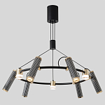 Люстра круглая с 9-ю цилиндрическими плафонами на магнитном креплении Bronze Concert варинант исполнения - 3 | Loft Concept в Самаре