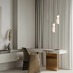 Подвесной светильник с цилиндрическим плафоном из белого алебастра Cryptocrystalline Stone варинант исполнения - 9 | Loft Concept в Самаре