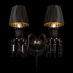 Бра с двумя черными абажурами и декоративными подвесками Lustre Reverie варинант исполнения - 1 | Loft Concept в Самаре