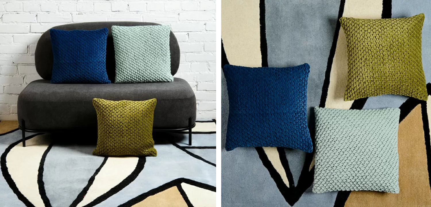 Подушка Purnama Quilting blue Подушка Purnama Quilting blue - Loft-Concept в Самаре