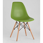 Пластиковый стул на ножках из массива бука Eames Green варинант исполнения - 1 | Loft Concept в Самаре