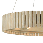 Люстра круглая из толстых деревянных реек Natural Style варинант исполнения - 1 | Loft Concept в Самаре